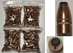 50 Stück Teilmantel Flachkopf Geschosse .375" 9,5mm 200 Grain 13g