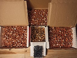1.500 Stück L.O.S Geschosse (HP, FP, RN .356 9mm Luger 145gr) + 200 Stück 9mm .355 124gr 8,0g FMJ-RN