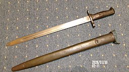 Original frühes US Springfield Bajonett M1905 lang, von 1906, aus dem 1 WK, erste Produktion