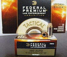 .380 Auto/90grs Hydra Shok JHP Federal 50 Stk. #P380HS1G# SSZ Berka