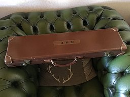 Flintenkoffer Waffenkoffer Gewehrkoffer E. J Churchill England Leder