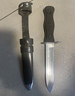 Original Bundeswehr Kampfmesser KM 68 / BW mit Koppelschuh + Scheide FSK70