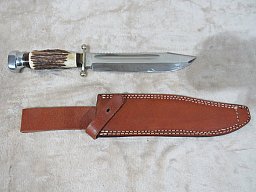 Jagd- und Fahrtenmesser mit Hirschhorngriff Modell von Anton Wingen