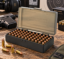 Patronenbox für 50 Patronen – 45 ACP / .40 S&W / 10 mm