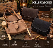 Leder Böllertasche schwarz