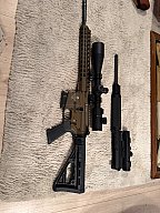 Schmeisser AR 15 Dynamic 223 Bronze 16,75+ Falke Zielfernrohr 8,5 - 25 x 50 + Wechselsystem 22 lfb
