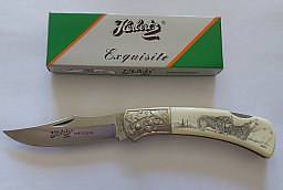 Vintage Herbertz Exquisite Sammelmesser von 1997 – Tiermotiv auf dem Griff - neuwertig