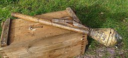 selten PANZERFAUST Mod.60 - FAUSTPATRONE - orig. DEUTSCHE WEHRMACHT * ACHTUNG FEUERSTRAHLT * Deko