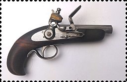 Kleine Steinschloss Piratenpistole Echt? Deko? Steinschlosspistolle
