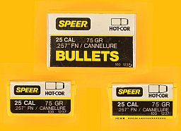 100 SPEER Geschosse Kal.25, 75Gr. / .257 FN