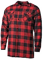 Holzfällerhemd Gr. XXXL / 3XL Rot - Schwarz / Karohemd Flanellhemd
