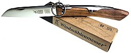 Taschenmesser, Windmühlenmesser, IBEX mit Ratchet-Lock, Schwarznuß, Holster