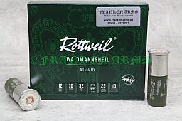 Rottweil Waidmannsheil Steel HV Schrotpatronen Bleifrei 12/70 20/70