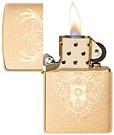 Original ZIPPO Benzinfeuerzeug "ZIPPO" made in USA Benzin Sturmfeuerzeug MOTIV JAGD HIRSCH ! Messing