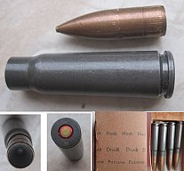 DEKO 1 Stück Beschuß Patrone aus DDR - Fertigung 7,62x39 Kalaschnikow 1
