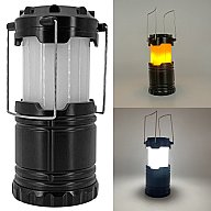 **AKTION ** Campinglaterne mit Flammeneffekt 2-in-1 - Batteriebetrieb (3xAA), klein und handlich