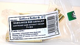 20 Stück S&B | Sellier&Bellot Wiederladehülsen S+B 7x64 NEU Messing Boxer o. Zünder #V337392