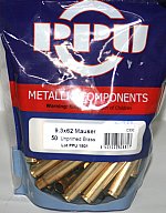 50 Stück > NEUE PPU/PrviPartizan Langwaffenhülsen 9,3x62 Mauser | Boxerzündung Unprimed Brass #C330
