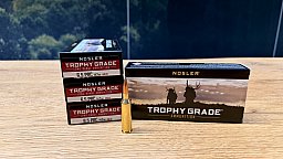 NOSLER Büchsenpatronen Trophy Grade Long Range / Kal. 6.5 PRC / 142 grs./9,20 g / 4 Schachteln / NEU