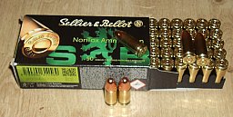 50 Deko Dekopatronen S&B 9mm Para / 9X19 / 9mm Vollmantel Original Hülsen u. Originalverpackung