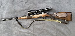 Original Steyr Mannlicher M Kal. 7x64 mit Docter 8x56M mit Leuchtpunkt und EAW Schwenkmontage