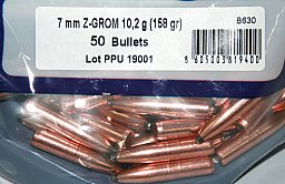 50 St. PPU PrviPartizan Geschosse #B-630 | Cal.7MM.284 - 158grs/10g Z-GROM Bleifrei! ZINN-Deformat