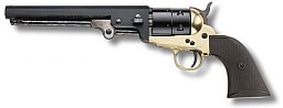 1851 Navy Messingrahmen Kal. 9 mm R.Knall Platzpatronen-Westernrevolver mit Kunststoffgriffen
