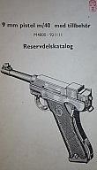 Lahti Pistole Mod. M / 40 in 9 mm Para Reserve- TeileKatalog als Kopie.