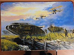 Blech-Dekoschild, WK !, brittische Tanks