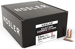 1000 Nosler Geschosse .264, 140 grain, Custom Competition, HPBT, NEU