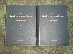 Antiquarisches Buch: Die Werkzeugmaschinen Band 1 und 2