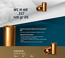 H&N Geschosse .357 WC H-HB HS 148gr. 500St. (.357Mag. .38Spec.)
