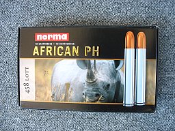Munition, Norma .458 Lott, African PH, Woodleigh