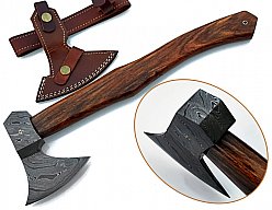 Custom Damast Steel VIKING AXE ,Axt High Carbon Stahl Scheide Wikinger 227