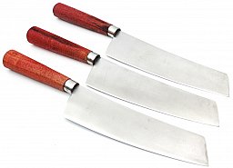 Custom 3 stück Material440Cstahl Chef Küchen Messer With WOOD Handle 1509