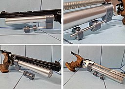 Schiene mit Gewichten Gewicht verstellbar für Luftpistolen FWB Morini Walther Steyr SAM Pardini WKP