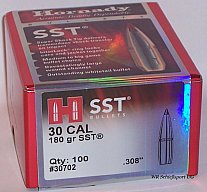 100St. HORNADY Geschosse .30(.308Dia.) - 180 - SST - #30702