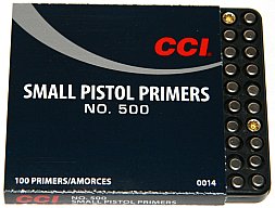 100 Stück CCI Zündhütchen Small Pistol Zünder SP S.P. CCI #500 No.500 f 9mm 9x19 ... Anzündhütchen