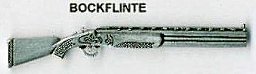 Bock-Doppelflinte als Metall-Anstecker