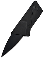 Safetycard Klappmesser mit Kunstlederetui - kleines faltbares Messer in Kreditkartengröße