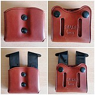 Sehr hochwertiges und exklusives Galco Magazinholster für 2 zweireihige Magazine – „open top“