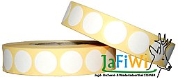 2.000 Stück SCHUSSPFLASTER 20mm auf ROLLE > Farbe: weiß | WEISS > 2000er Rolle | SONDERPREIS NEU !