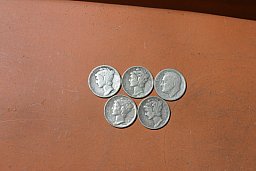 Silbermünzen alte 10 US Centstücke Dimes