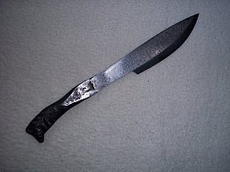 Messer, handgeschmiedet mit Damastklinge