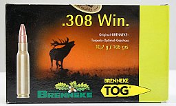 20 Schuss BRENNEKE .308 Win. TOG 165gr 10,7g Torpedo Optimal Geschoss Jagdmunition Blei Deformation