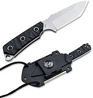1 x BÖKER MAGNUM Survival Neckup Backup Messer 7.1cm Klinge 440A Stahl inkl. Feuerstahl + Kompass !