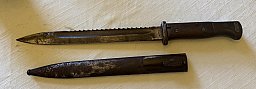 1. WK Seitengewehr 84/98 mit Sägerücken und Abnahme Herst. Böntgen & Sabin