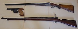 Konvolut, Walther OSP, Chile 1895,Doppelflinte 16/70