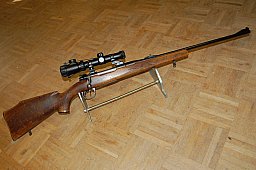 Rep. Büchse Burgo M 98Kal .30-06 + ZF Ritter 1,5-4x26 Abs 4 mit Leuchtp. auf Schwenkmontage