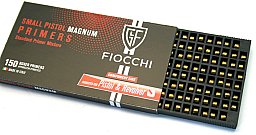 150 St. FIOCCHI BOXER Zündhütchen Small PISTOL Magnum S.P.M. 4,45MM 0.45 Primer Zünder SPM AB LAGER!